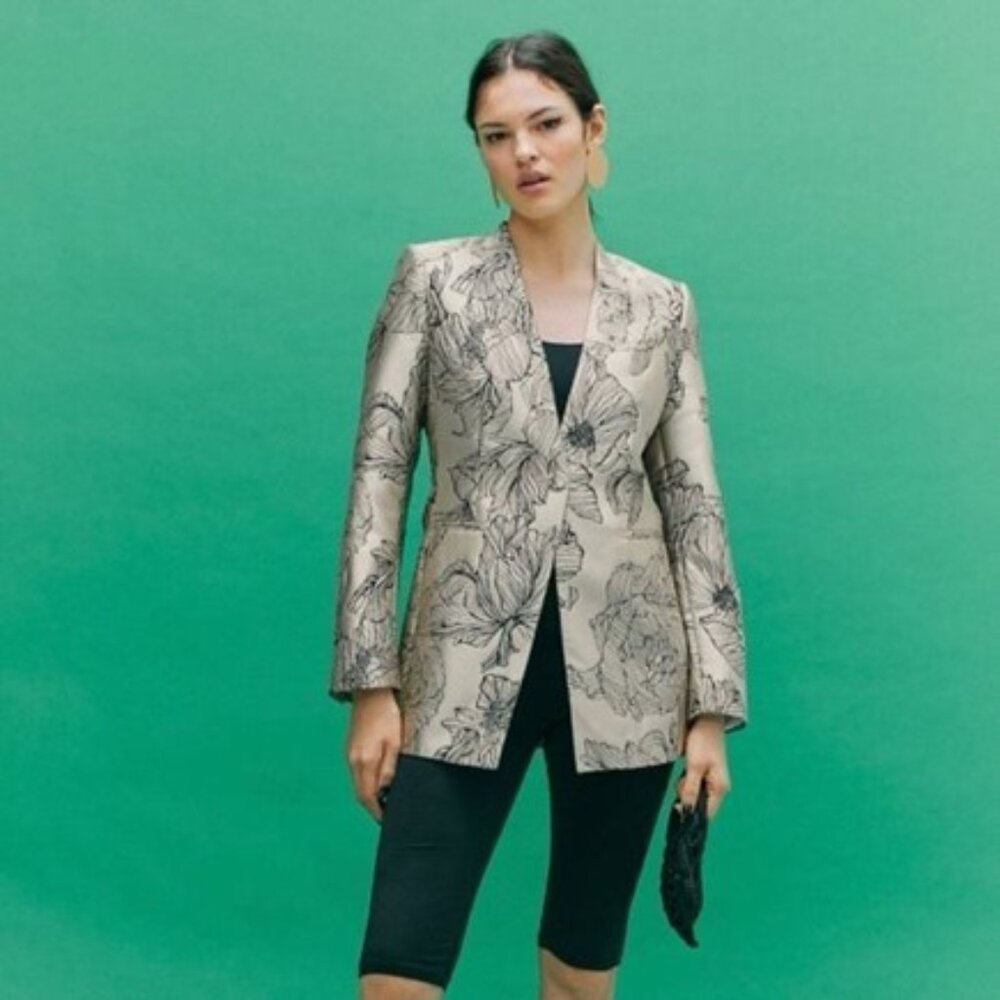 H&M Jacquard Print Blazer Jacket Blogger Fave - Picture 1 of 10